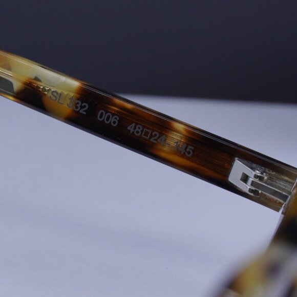 Saint Laurent SL332 006 Rectangle Sunglasses - Havana/Brown - Picture 6 of 11